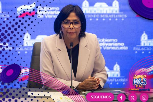 Delcy Rodríguez, abierta al diálogo e invita a EE.UU. a trabajar en una agenda conjunta