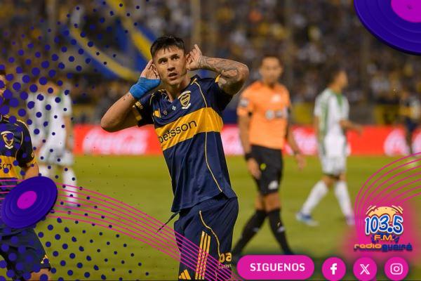 Adam Bareiro debutó con un doblete en Boca Juniors