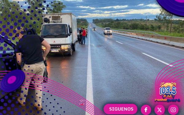 Asaltan furgón con medicamentos para adelgazar en ruta PY02