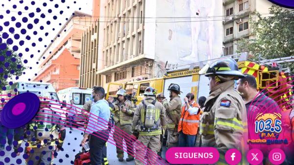 Informe final de los bomberos tras incendio en microcentro de Asunción